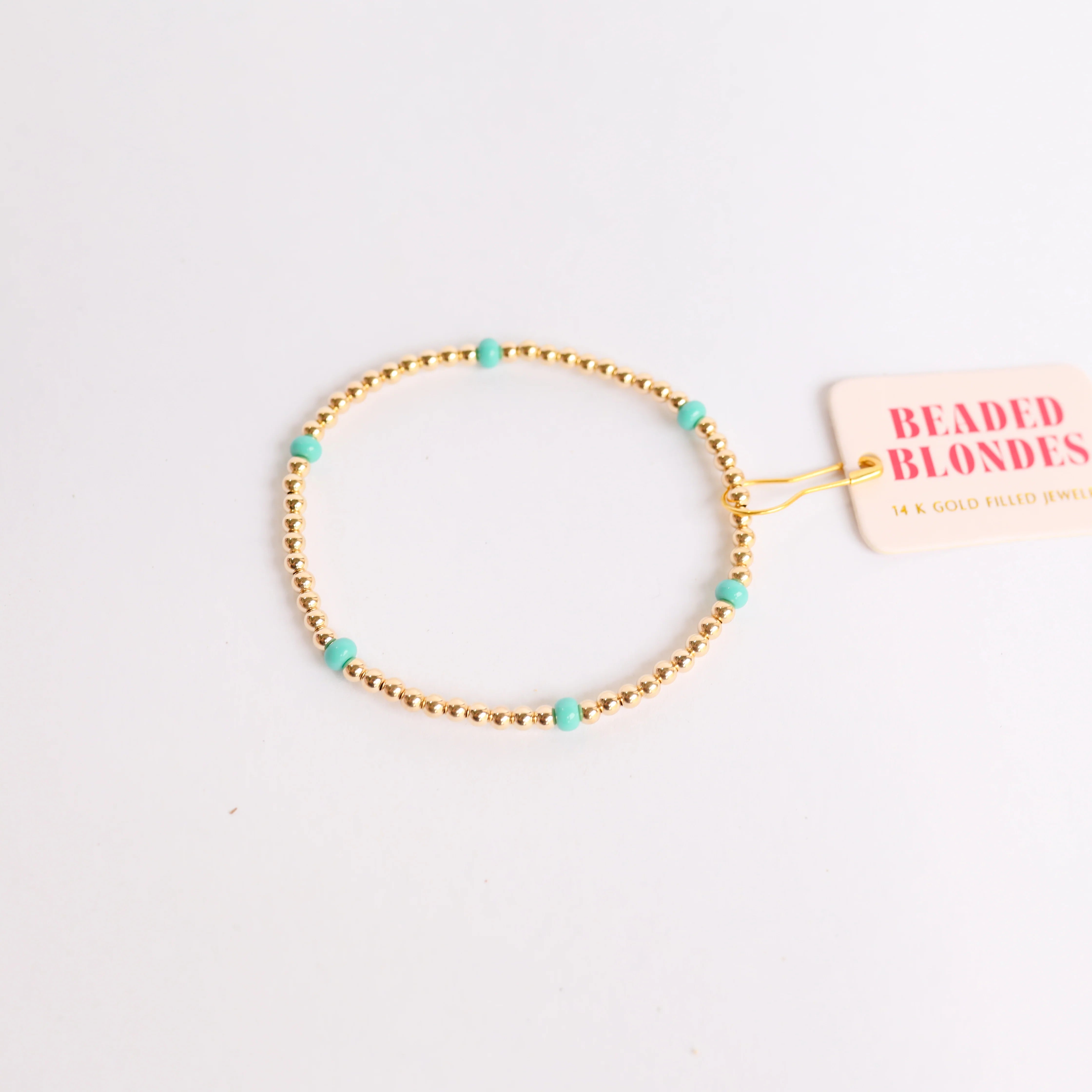 Beaded Blondes | Turquoise Blue Poppi Bracelet - bestdisneylandrvpark