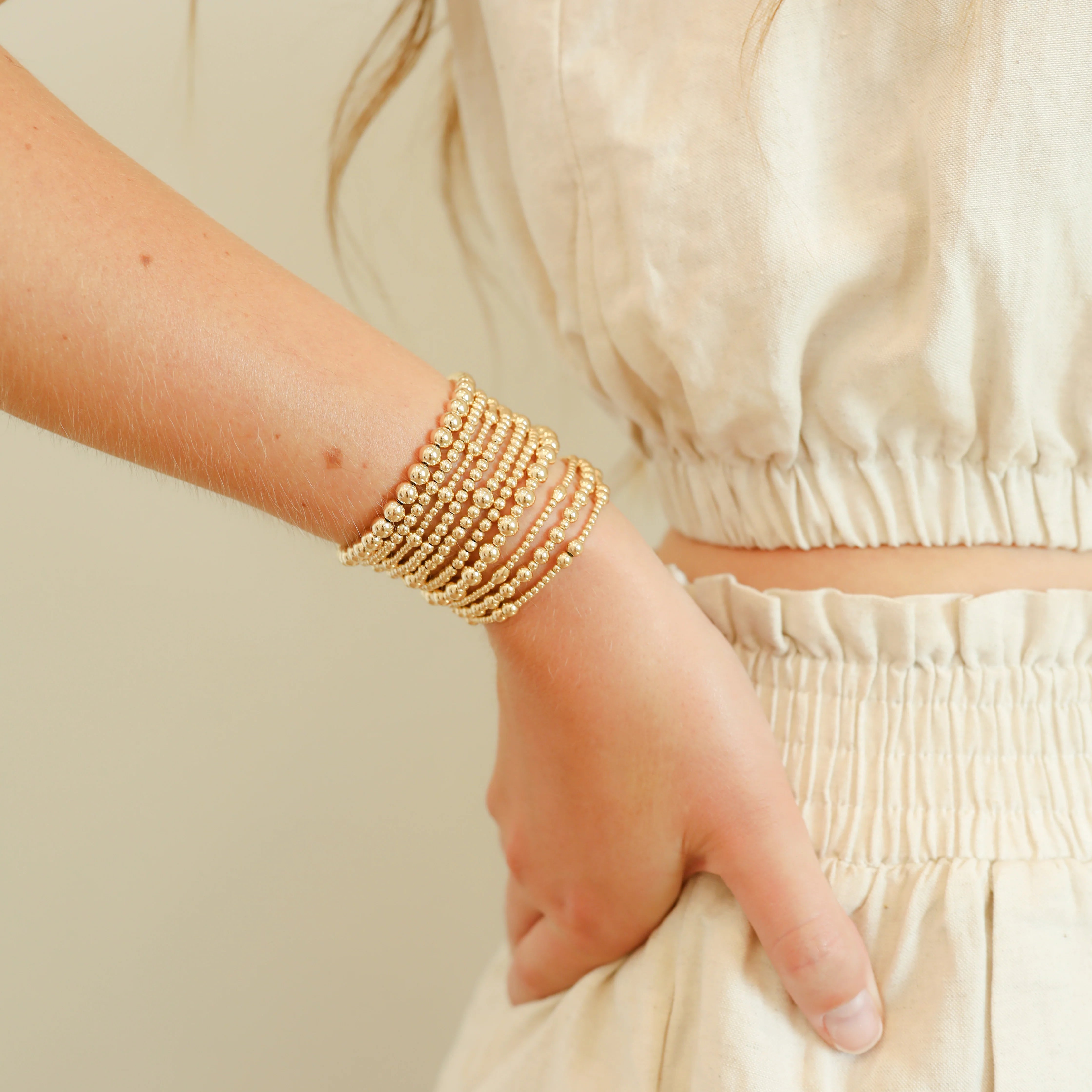 Beaded Blondes | Katy Bracelet in Gold - bestdisneylandrvpark