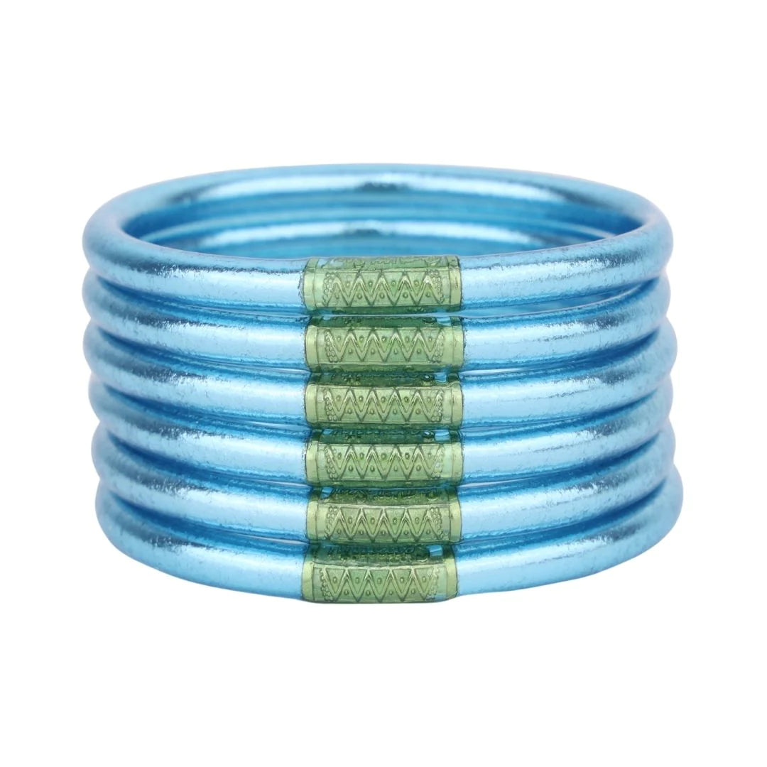 BuDhaGirl | Set of Six | All Weather Bangles in Azure - bestdisneylandrvpark