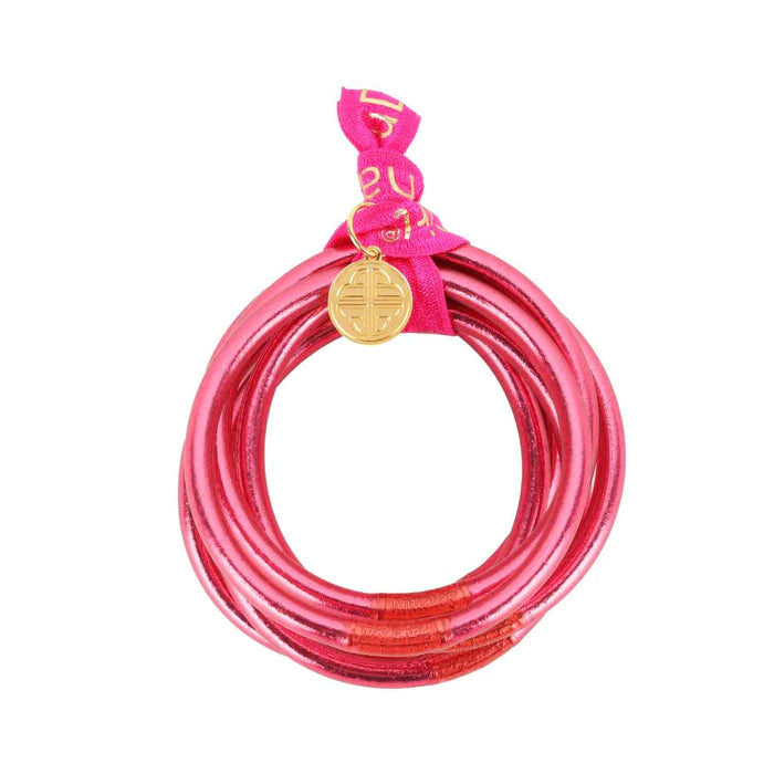 BuDhaGirl | Set of Six | All Weather Bangles in BDG Pink - bestdisneylandrvpark