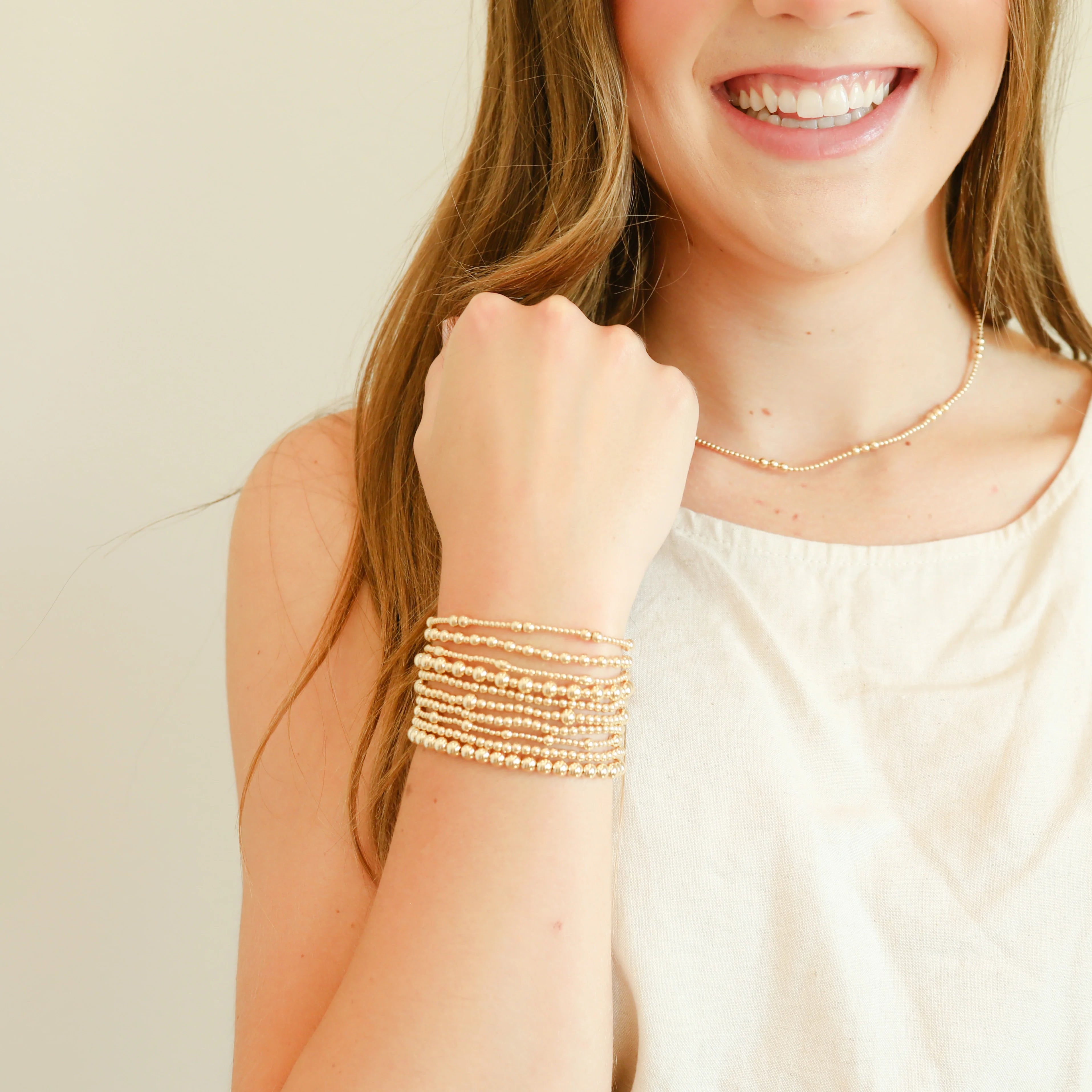 Beaded Blondes | Katy Bracelet in Gold - bestdisneylandrvpark