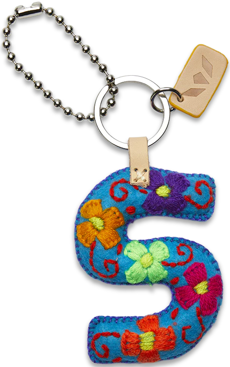 Consuela | Turquoise Felt Letter Charms - bestdisneylandrvpark