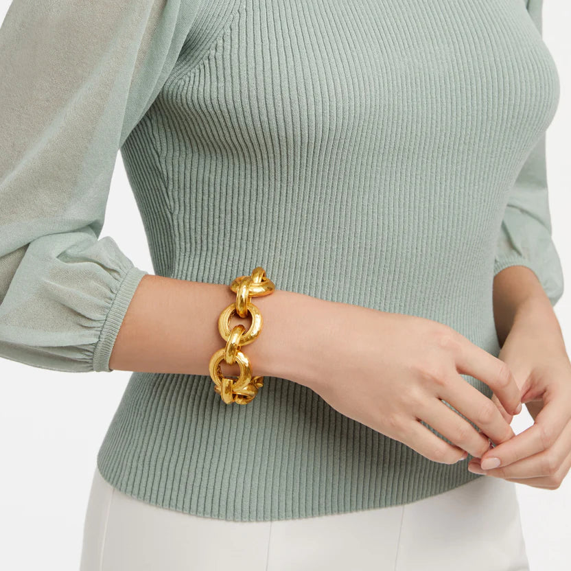 Julie Vos | Cannes Link Bracelet in Gold - bestdisneylandrvpark