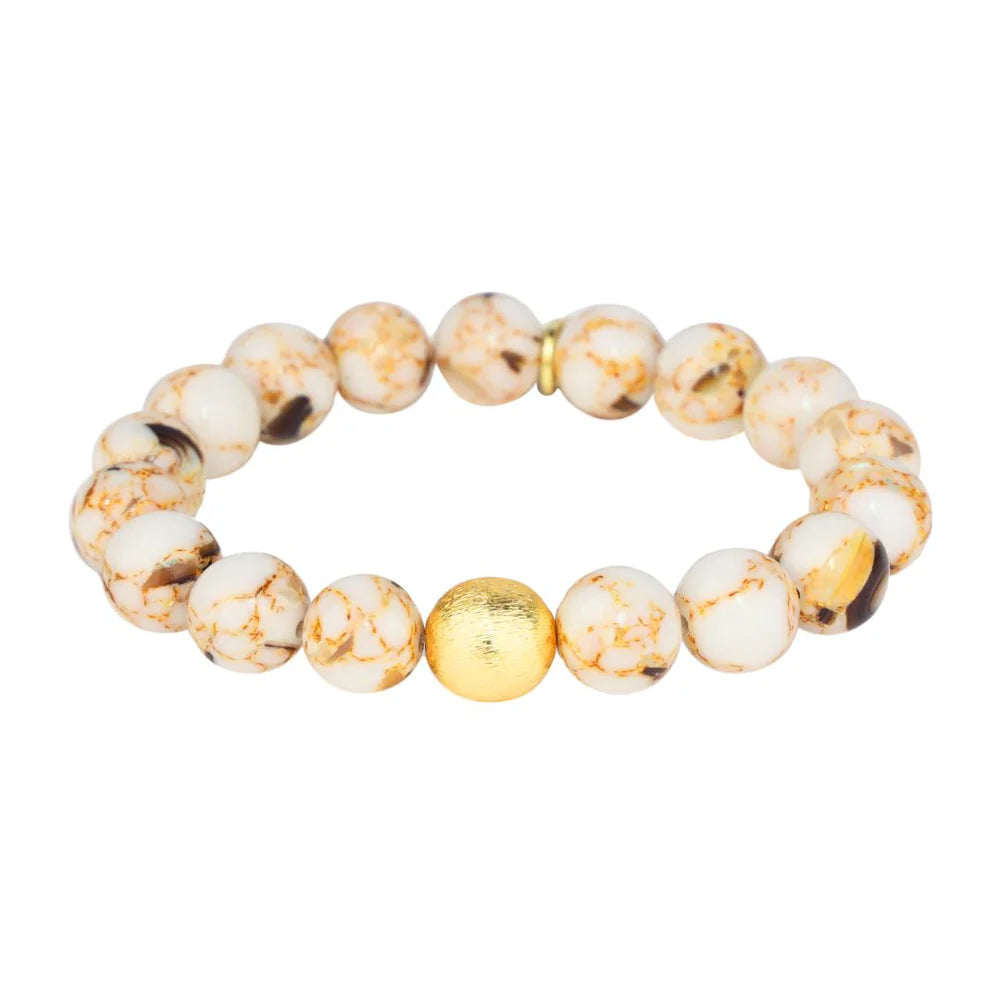 BuDhaGirl | Marble Beaded Bracelet in Etoile