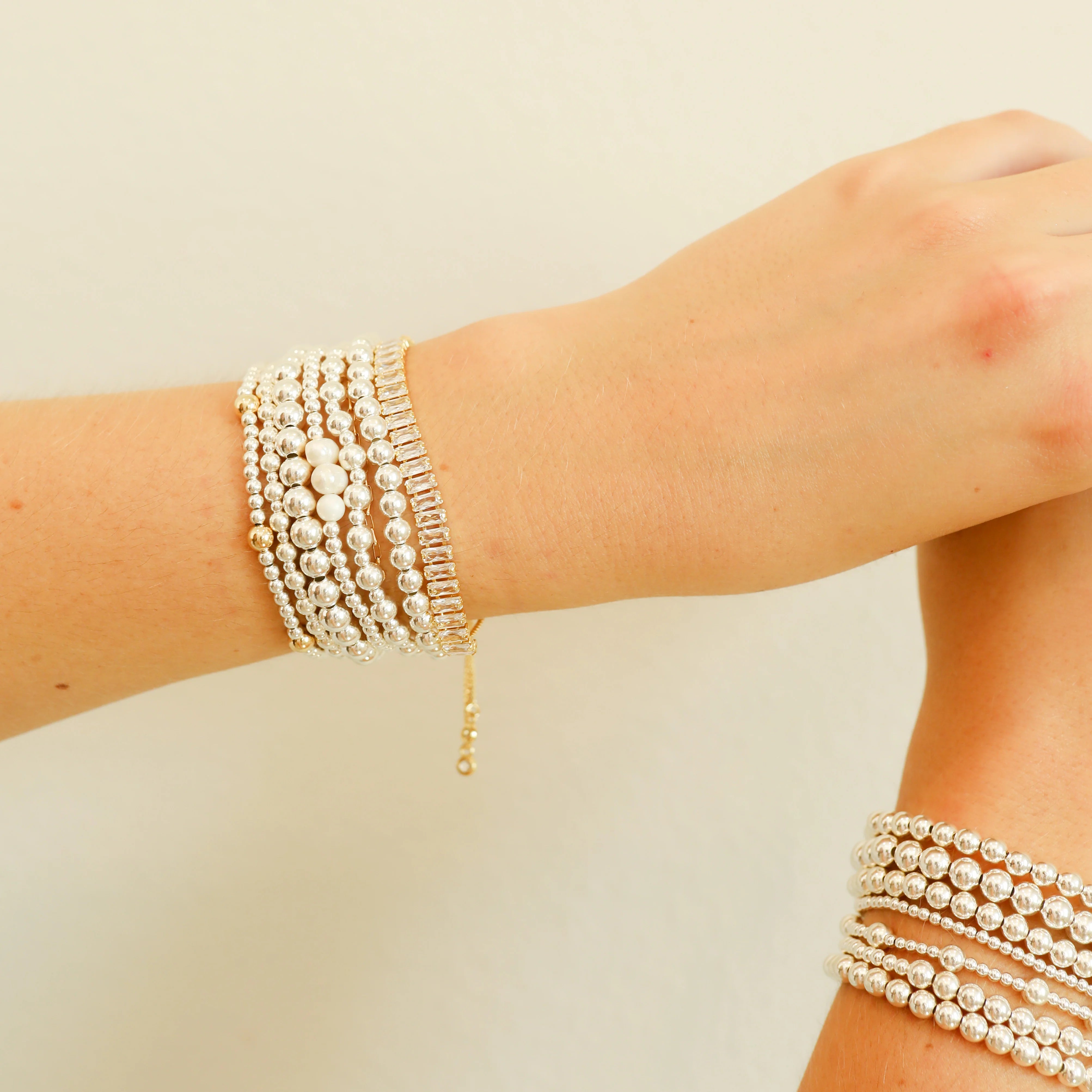 Beaded Blondes | Katy Bracelet in Silver - bestdisneylandrvpark