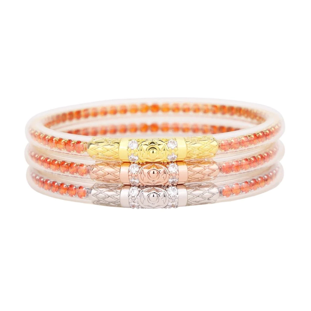 BuDhaGirl | Set of Three | Three Queens All Weather Bangles in Flame - bestdisneylandrvpark