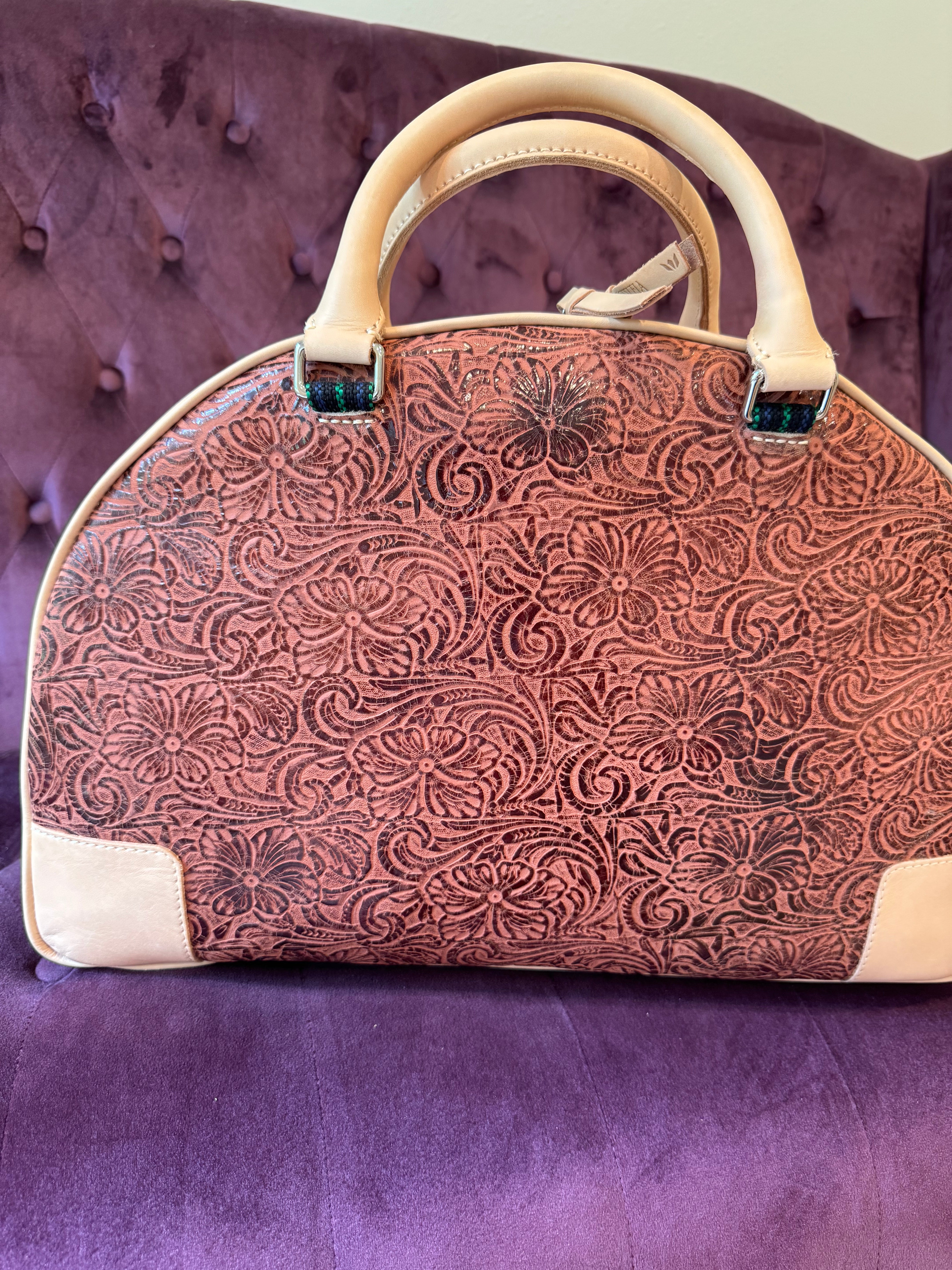 Blemished Consuela #2404 Sally Brown Tooled Commuter Bag • FINAL SALE - bestdisneylandrvpark