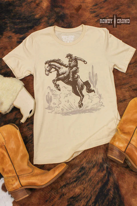 Online Exclusive | Buster Bronc Short Sleeve Graphic Tee in Beige - bestdisneylandrvpark