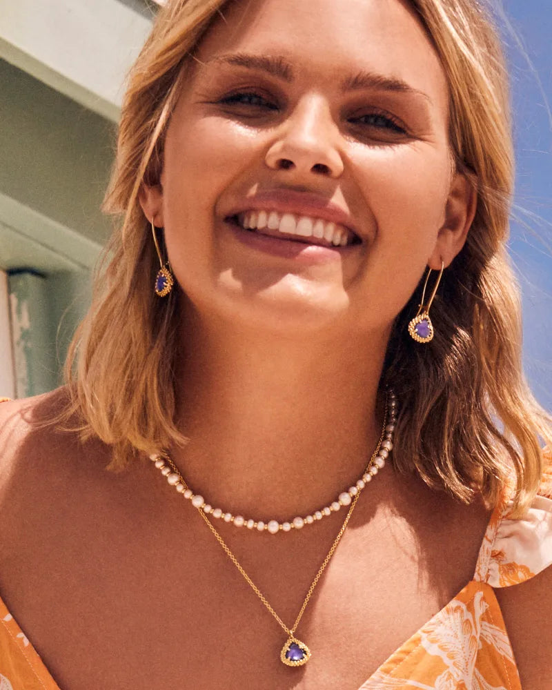 Kendra Scott | Jovie Gold Beaded Strand Necklace in White Pearl - bestdisneylandrvpark