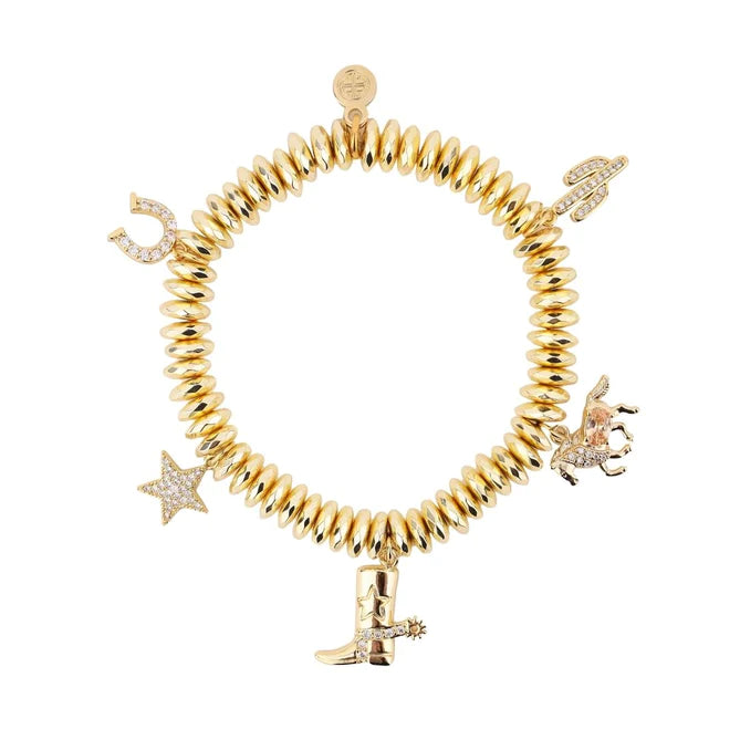 BuDhaGirl | Marfa Beaded Bracelet in Gold - bestdisneylandrvpark