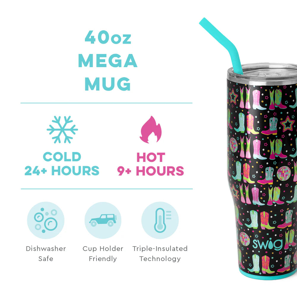 Swig | Disco Cowgirl Mega Mug in 40 oz