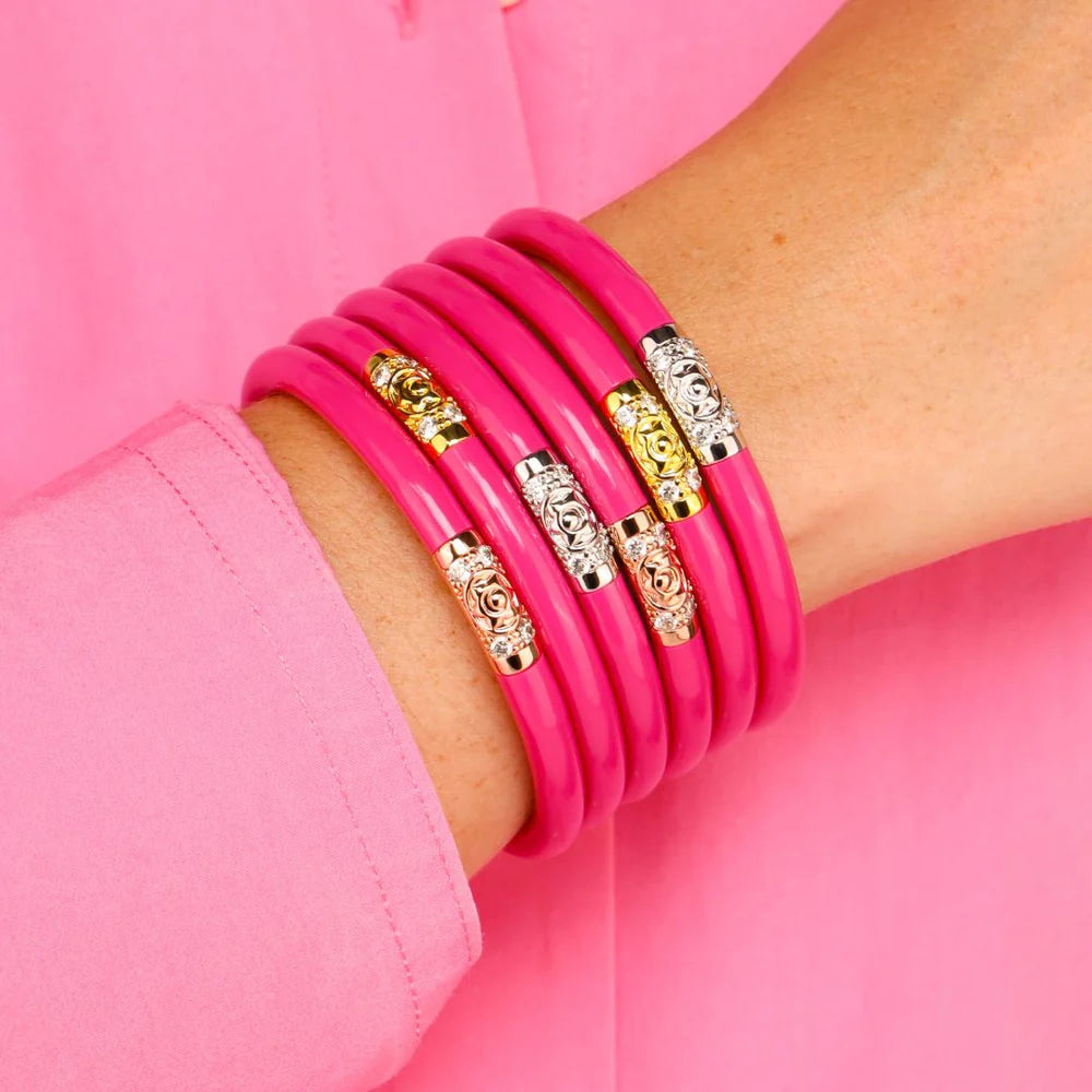 BuDhaGirl | Set of Three | Three Kings All Weather Bangles in Epic Pink