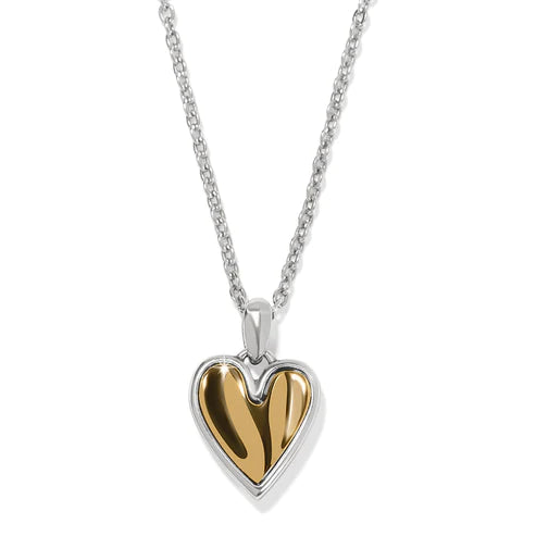 Brighton | Cascade Heart Petite Necklace in Silver and Gold Tone - bestdisneylandrvpark