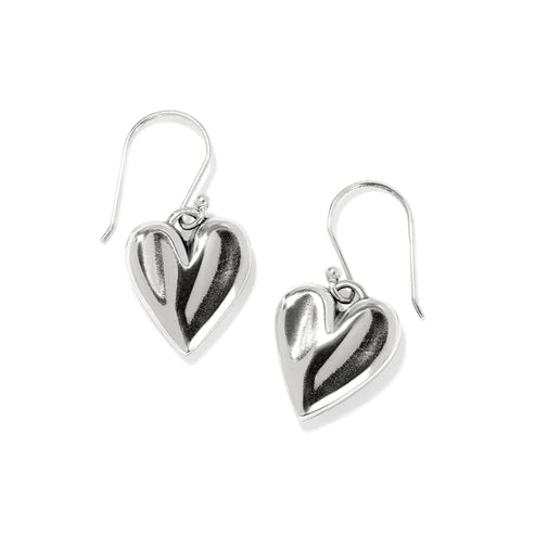 Brighton | Cascade Heart Reversible French Wire Earrings in Silver and Gold Tone - bestdisneylandrvpark