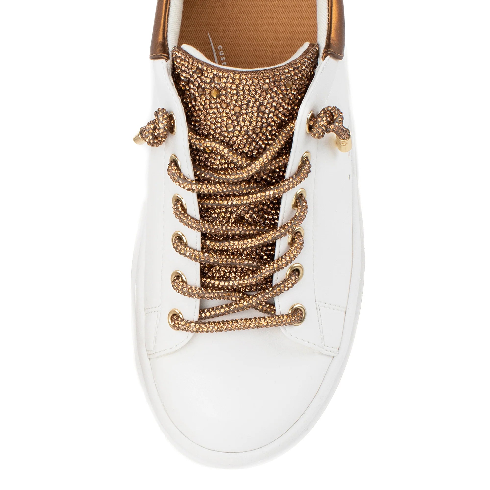 Yellow Box | Earl Rhinestone Sneaker in Bronze