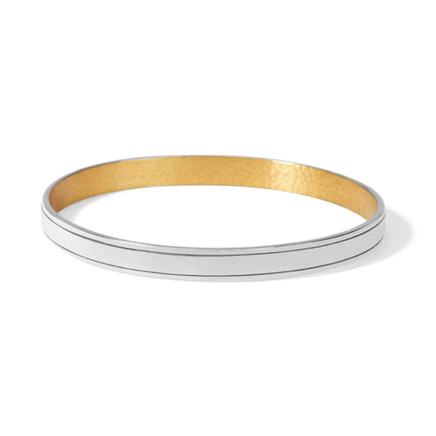 Brighton | Ferrara Entrata Narrow Bangle Bracelet in Silver and Gold Tone - bestdisneylandrvpark