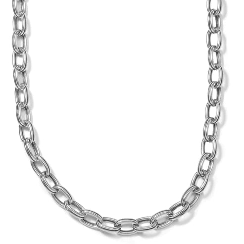 Brighton | Ferrara Link Short Necklace in Silver Tone - bestdisneylandrvpark