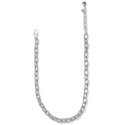 Brighton | Ferrara Link Short Necklace in Silver Tone - bestdisneylandrvpark