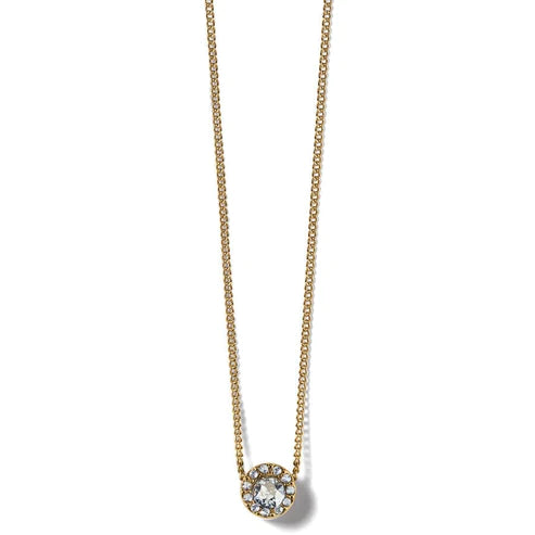 Brighton | Illumina Solitaire Necklace in Gold Tone - bestdisneylandrvpark