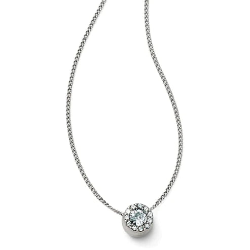 Brighton | Illumina Solitaire Necklace in Silver Tone - bestdisneylandrvpark