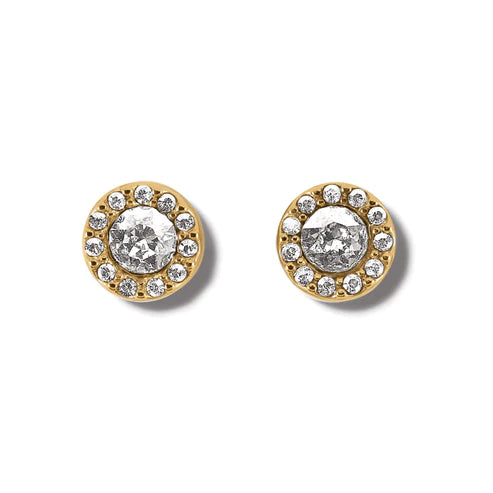 Brighton | Illumina Solitaire Post Earrings in Gold Tone - bestdisneylandrvpark