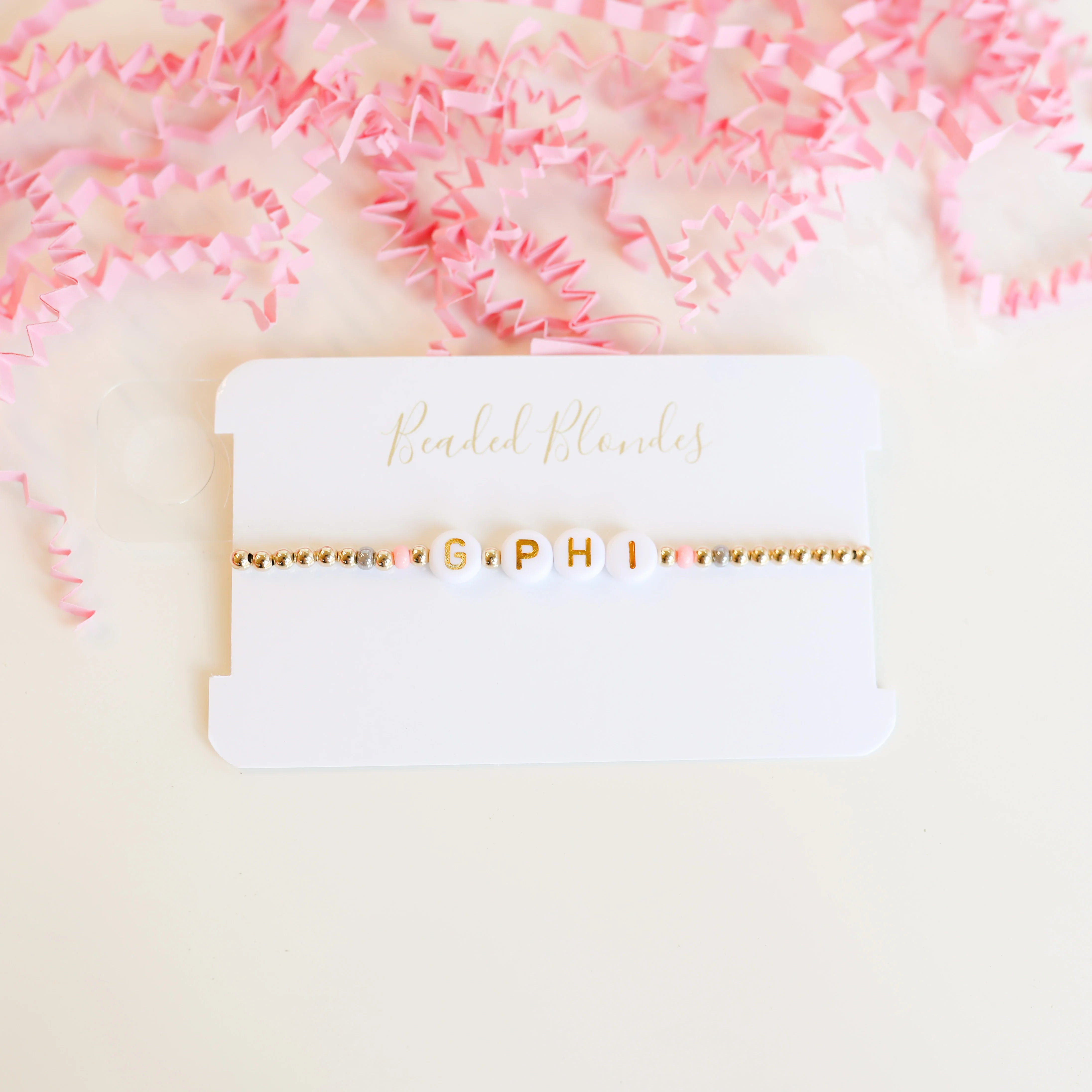 Beaded Blondes | Gamma Phi Color Sorority Bracelet - bestdisneylandrvpark