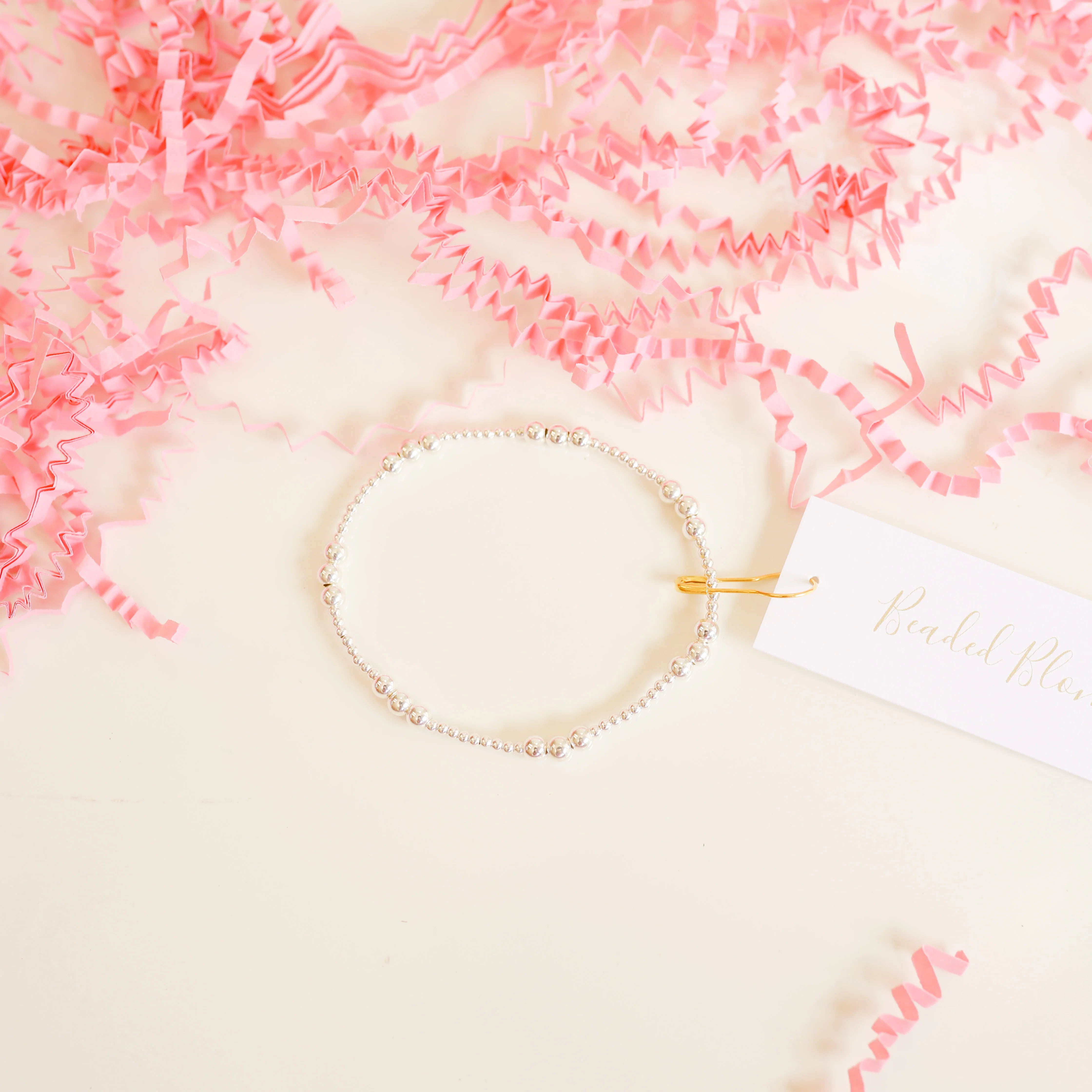 Beaded Blondes | ILY Silver Bracelet - bestdisneylandrvpark