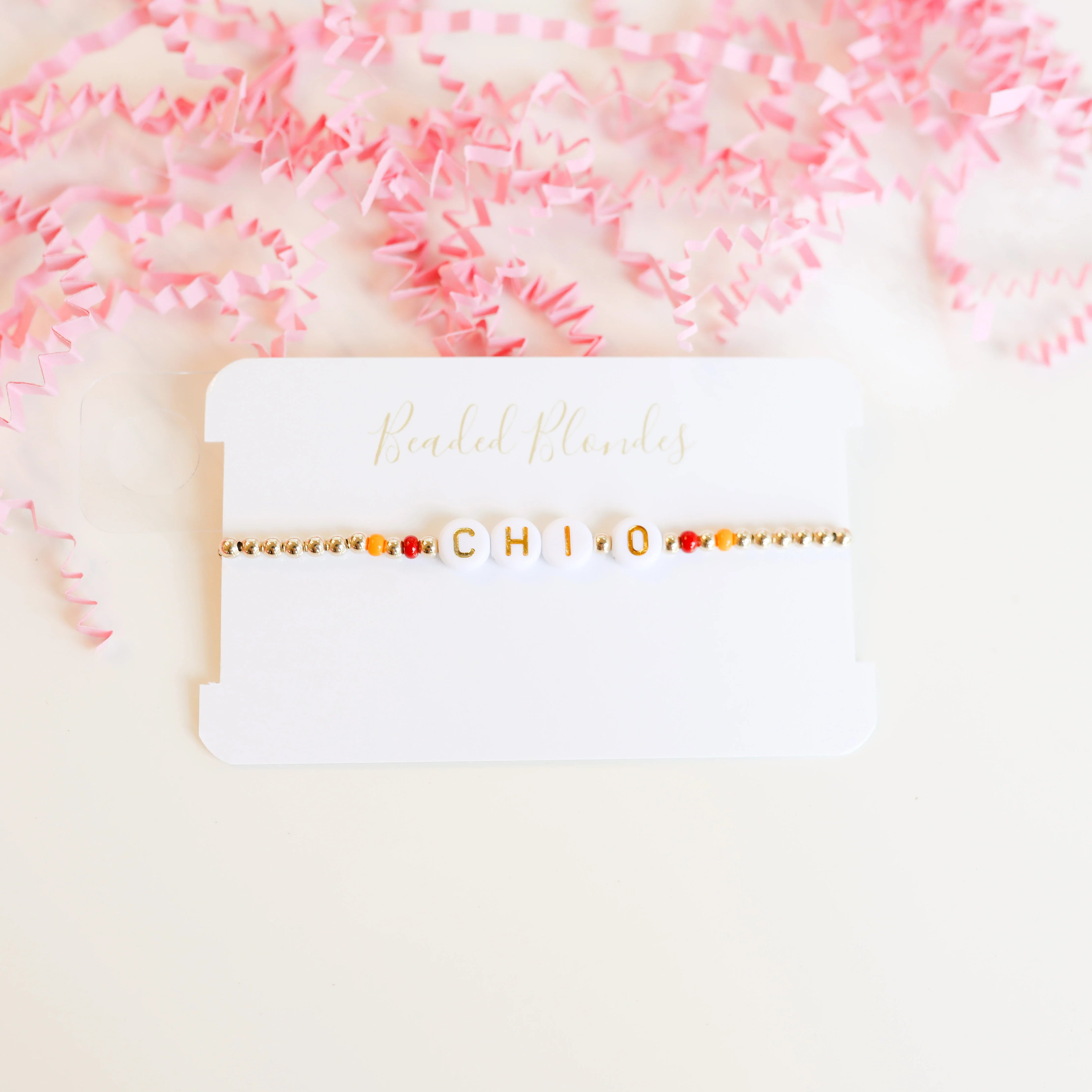 Beaded Blondes | Chi O Color Sorority Bracelet - bestdisneylandrvpark