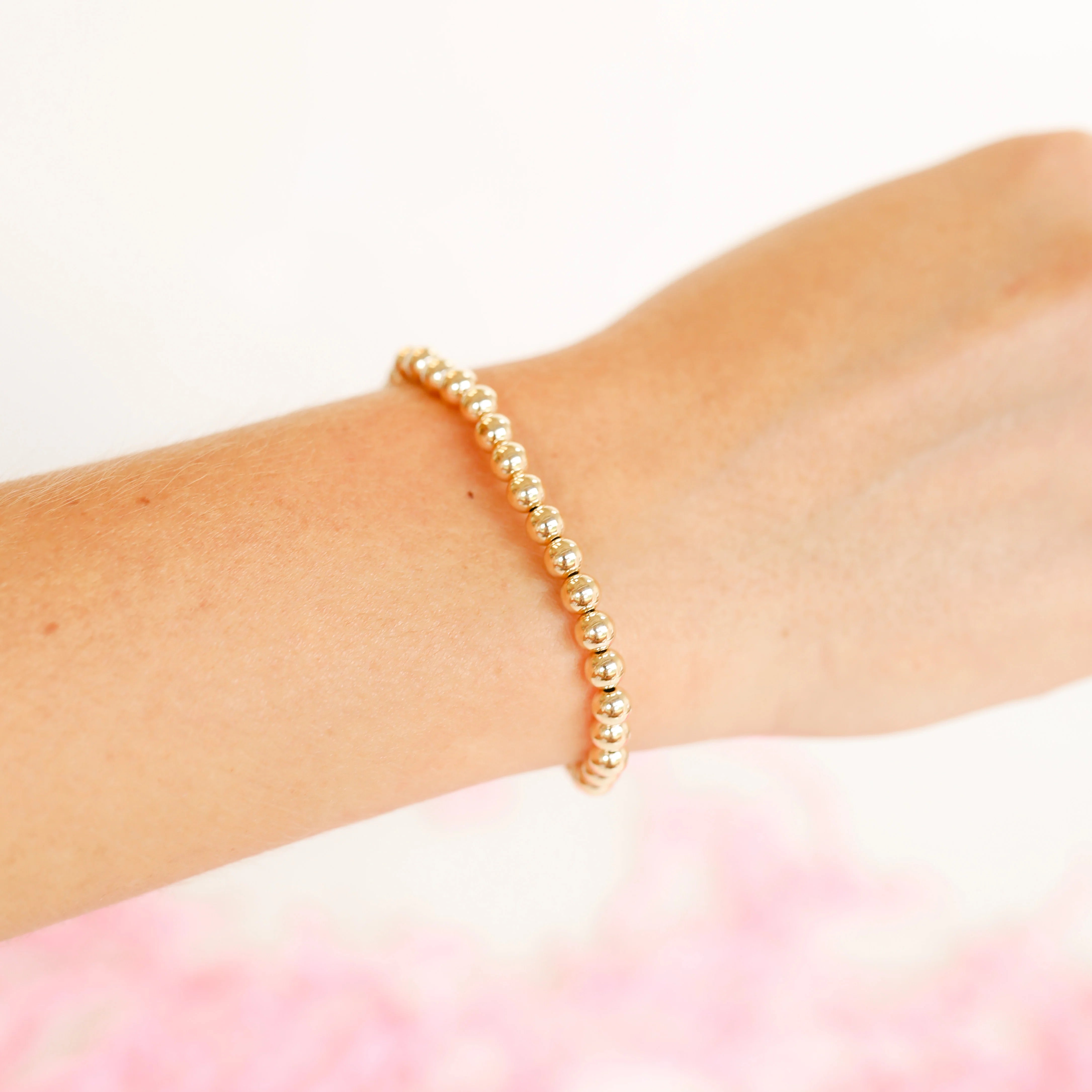 Beaded Blondes | 5MM Gold Beaded Bracelet - bestdisneylandrvpark