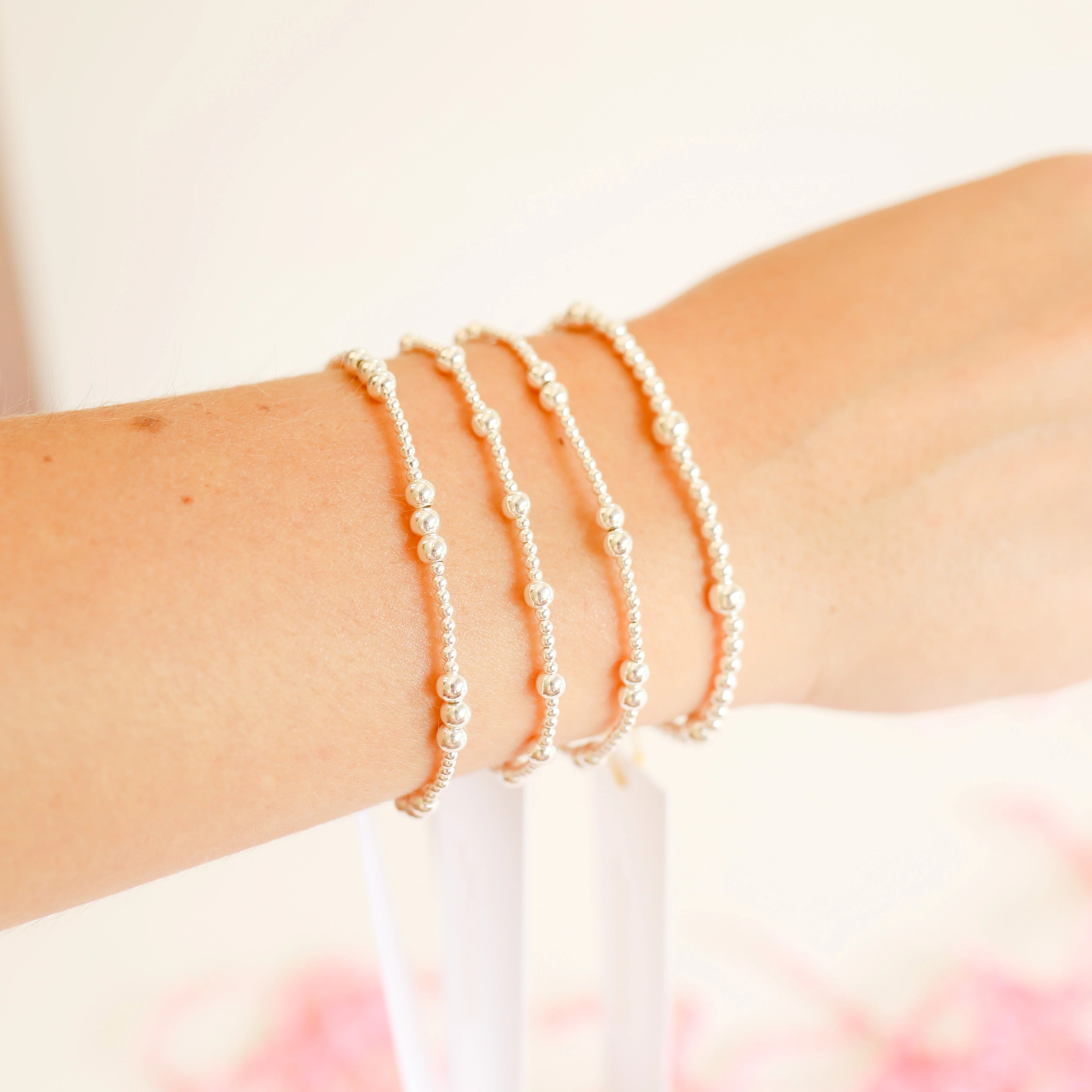 Beaded Blondes | Leah Bracelet in Silver - bestdisneylandrvpark