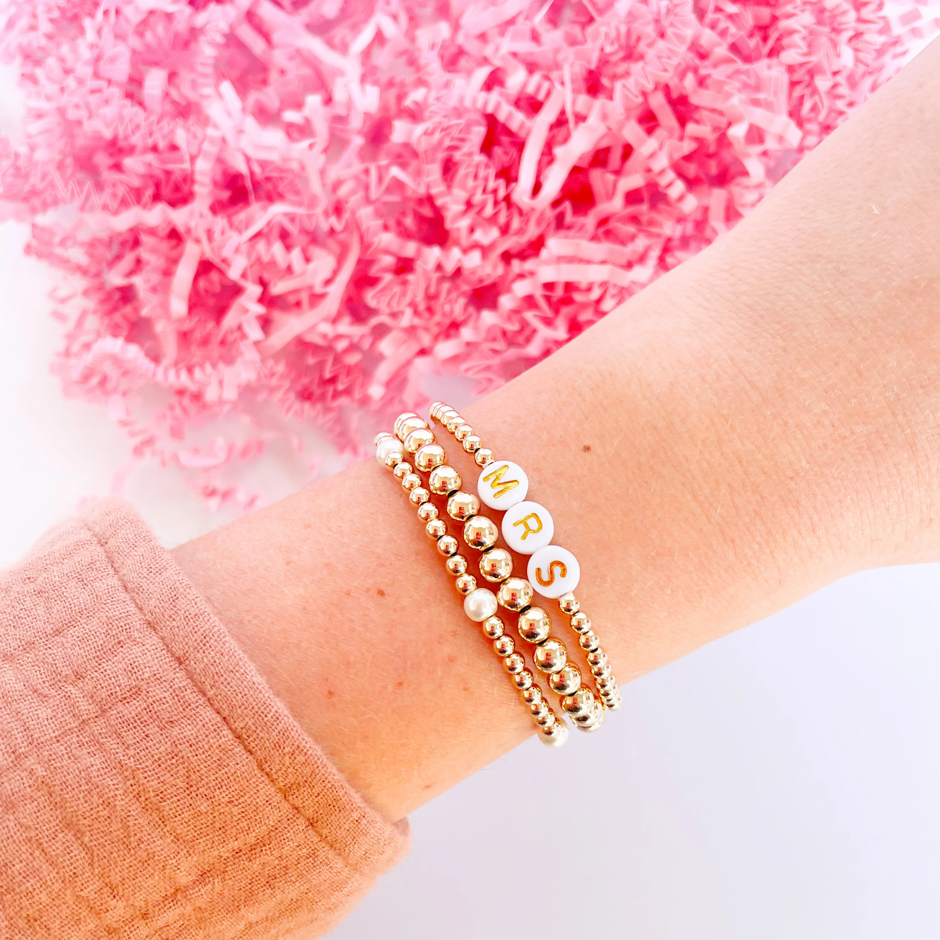 Beaded Blondes | Madi Beaded Bracelet in Gold - bestdisneylandrvpark