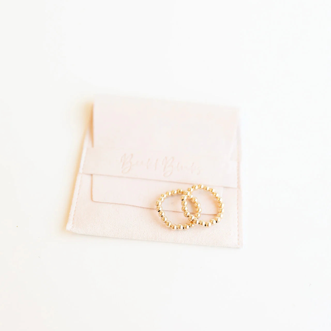 Beaded Blondes | Lauren 3MM Beaded Band Ring in Gold - bestdisneylandrvpark