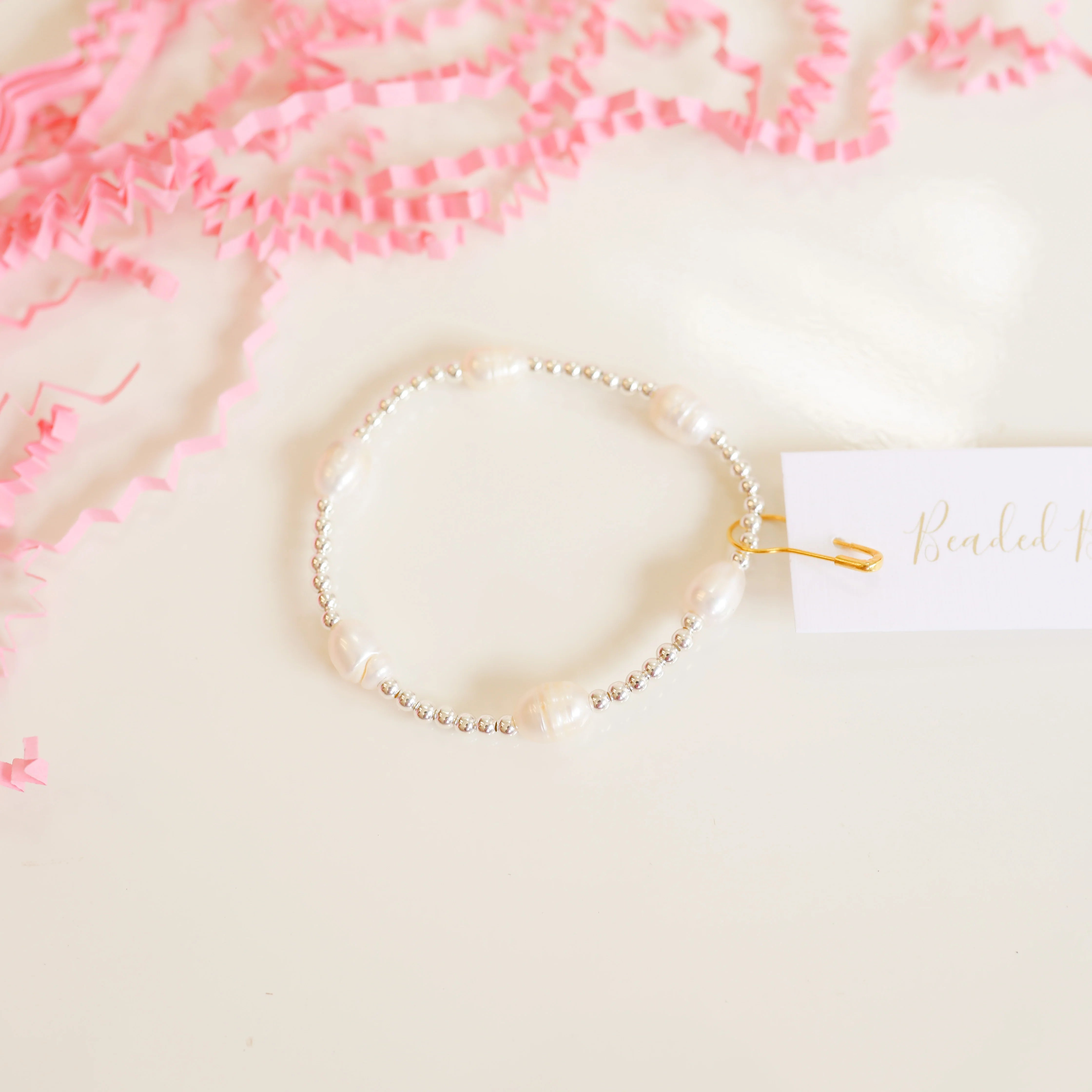 Beaded Blondes | Poppi Pearl Bracelet in Silver - bestdisneylandrvpark