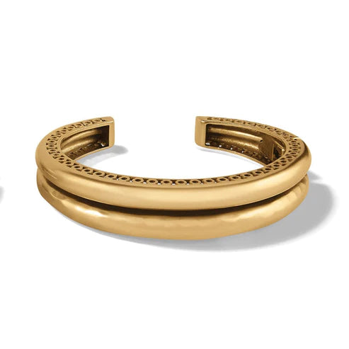 Brighton | Inner Circle Double Hinged Bangle Bracelet in Gold Tone - bestdisneylandrvpark