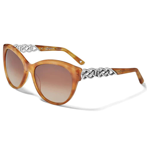 Brighton | Interlok Braid Sunglasses in Amber Brown - bestdisneylandrvpark