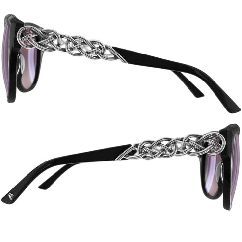 Brighton | Interlok Braid Sunglasses in Black - bestdisneylandrvpark