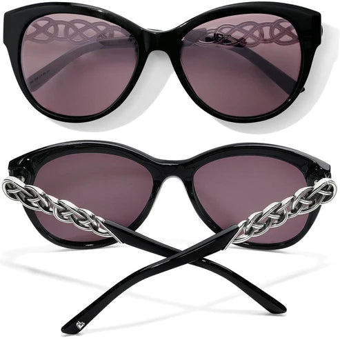 Brighton | Interlok Braid Sunglasses in Black - bestdisneylandrvpark