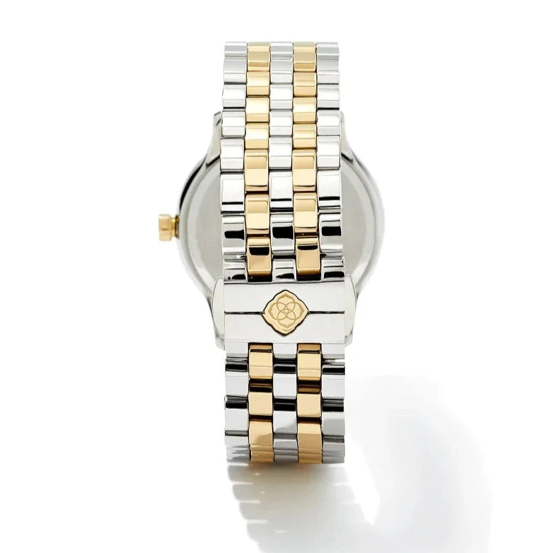 Kendra Scott | Alex Two Tone Stainless Steel 35mm Watch in Ivory Mother-of-Pearl