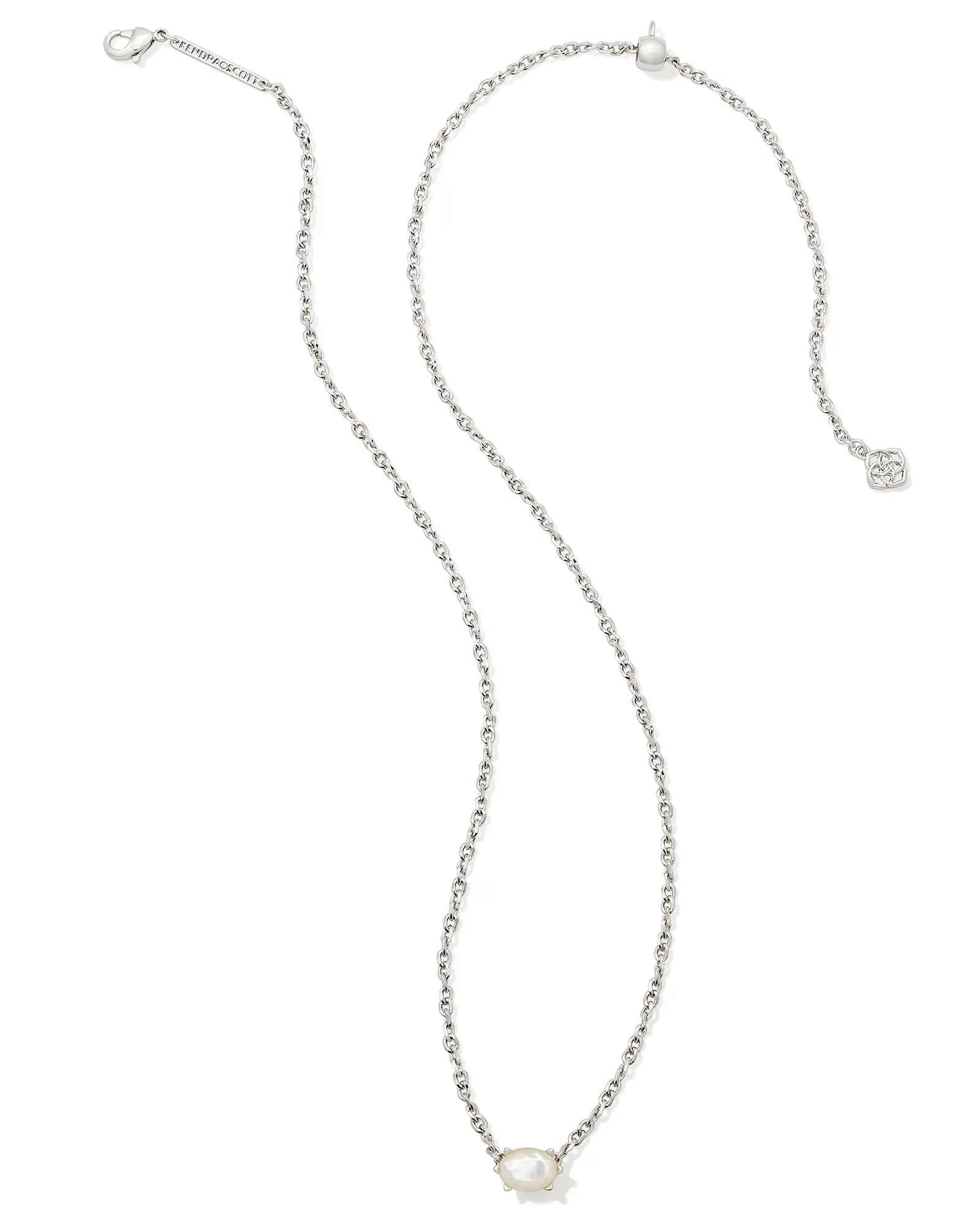 Kendra Scott | Cailin Silver Pendant Necklace in Ivory Mother-of-Pearl