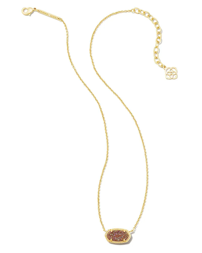 Kendra Scott | Elisa Gold Pendant Necklace in Spice Drusy - bestdisneylandrvpark