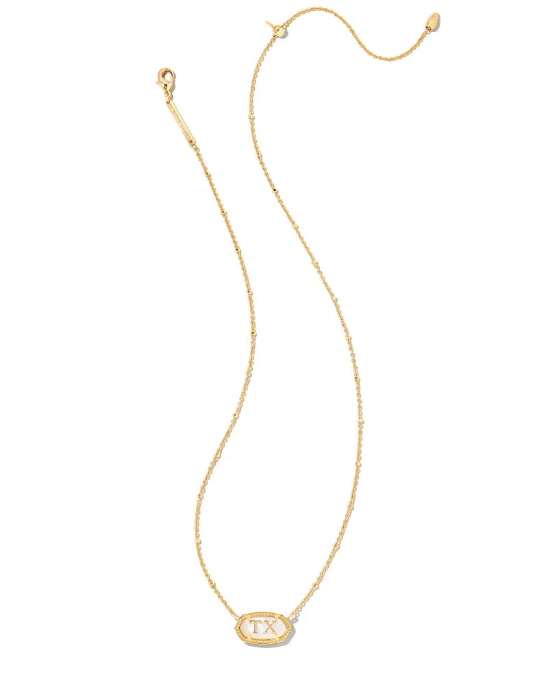 Kendra Scott | Elisa Gold Texas Necklace in Ivory Mother of Pearl - bestdisneylandrvpark