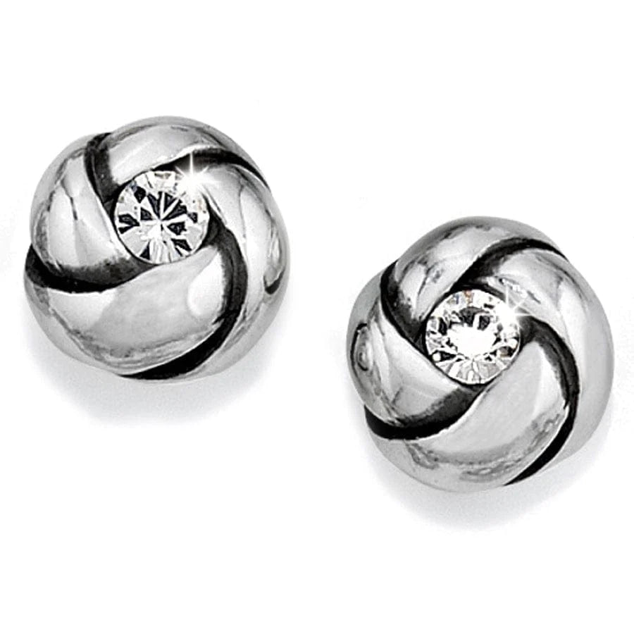 Brighton | Love Me Knot Mini Post Earrings in Silver Tone - bestdisneylandrvpark