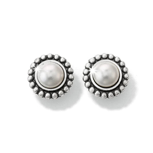 Brighton | Luster Mini Post Earrings in Silver Tone - bestdisneylandrvpark