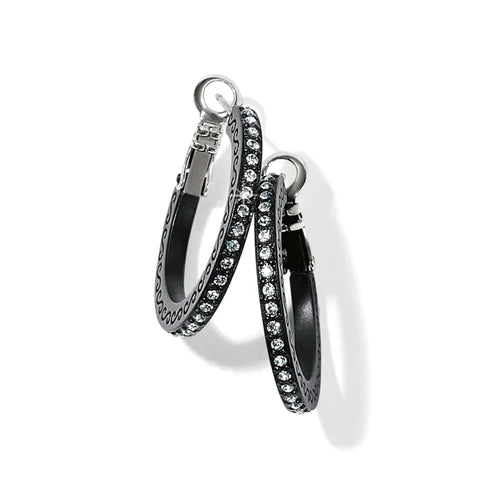 Brighton | Meridian Eclipse Small Hoop Earring in Black - bestdisneylandrvpark