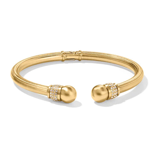 Brighton | Meridian Open Hinged Bangle Bracelet in Gold Tone - bestdisneylandrvpark