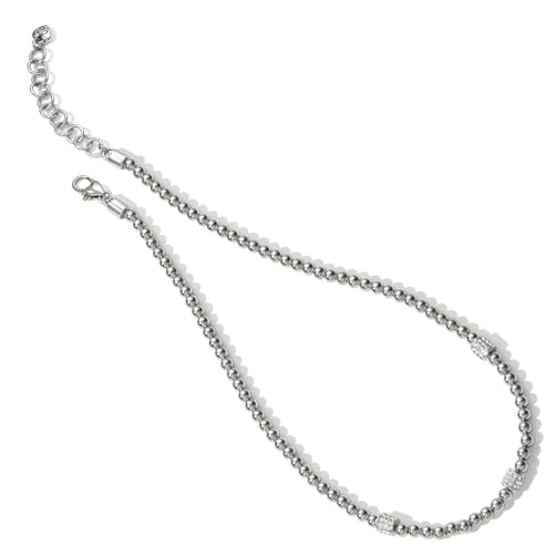 Brighton | Meridian Petite Beads Station Necklace in Silver Tone - bestdisneylandrvpark