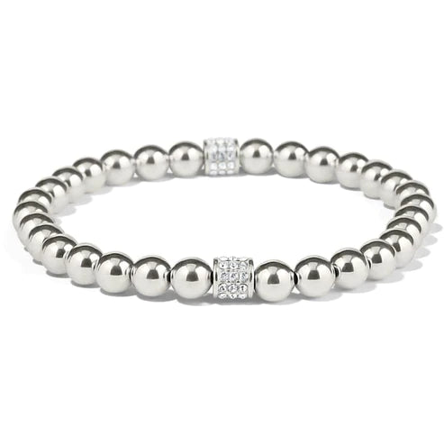 Brighton | Meridian Petite Stretch Bracelet in Silver Tone - bestdisneylandrvpark