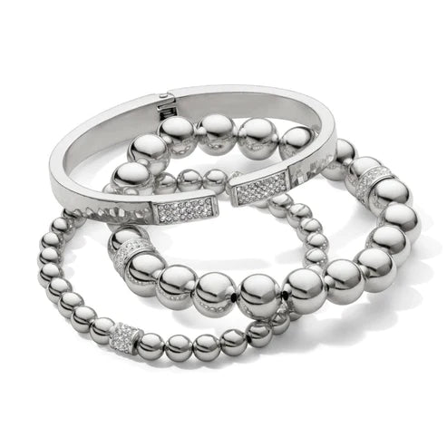 Brighton | Meridian Petite Stretch Bracelet in Silver Tone - bestdisneylandrvpark