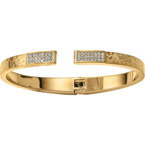 Brighton | Meridian Zenith Hinged Bangle Bracelet in Gold Tone - bestdisneylandrvpark