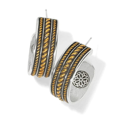 Brighton | Monete Wide Hoop Earrings in Gold and Silver Tone - bestdisneylandrvpark